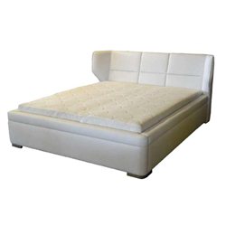 Белая кровать из экокожи SBA Braciata
