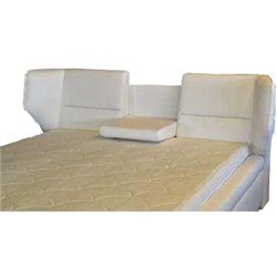 Белая кровать из экокожи SBA Braciata